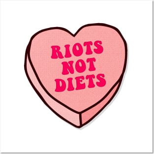 Riots Not Diets - Love Heart Feminist Design Posters and Art